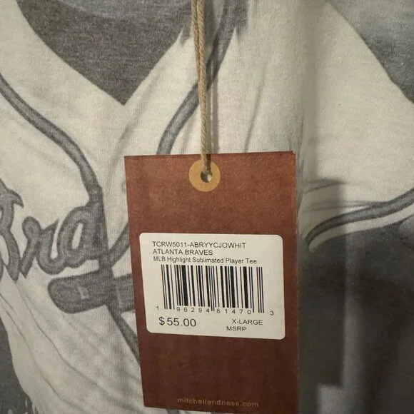 Men's Chipper Jones Atlanta Braves Mitchell & Ness Graphic T, Size XL, NWT - Picture 4 of 5
